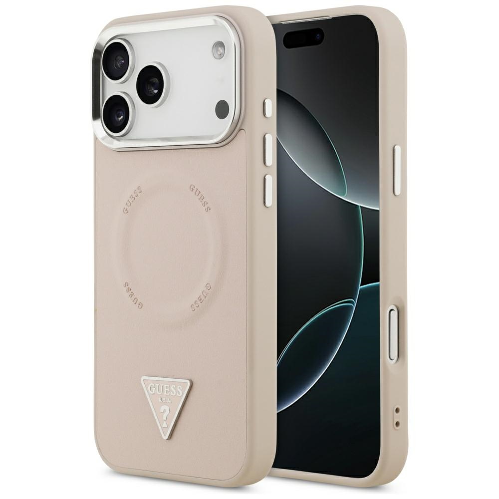 Guess MagSafe dėklas iPhone 17 Pro – rožinis