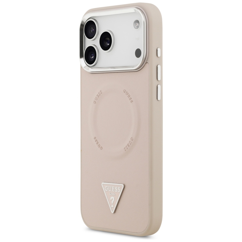 Guess MagSafe dėklas iPhone 17 Pro – rožinis