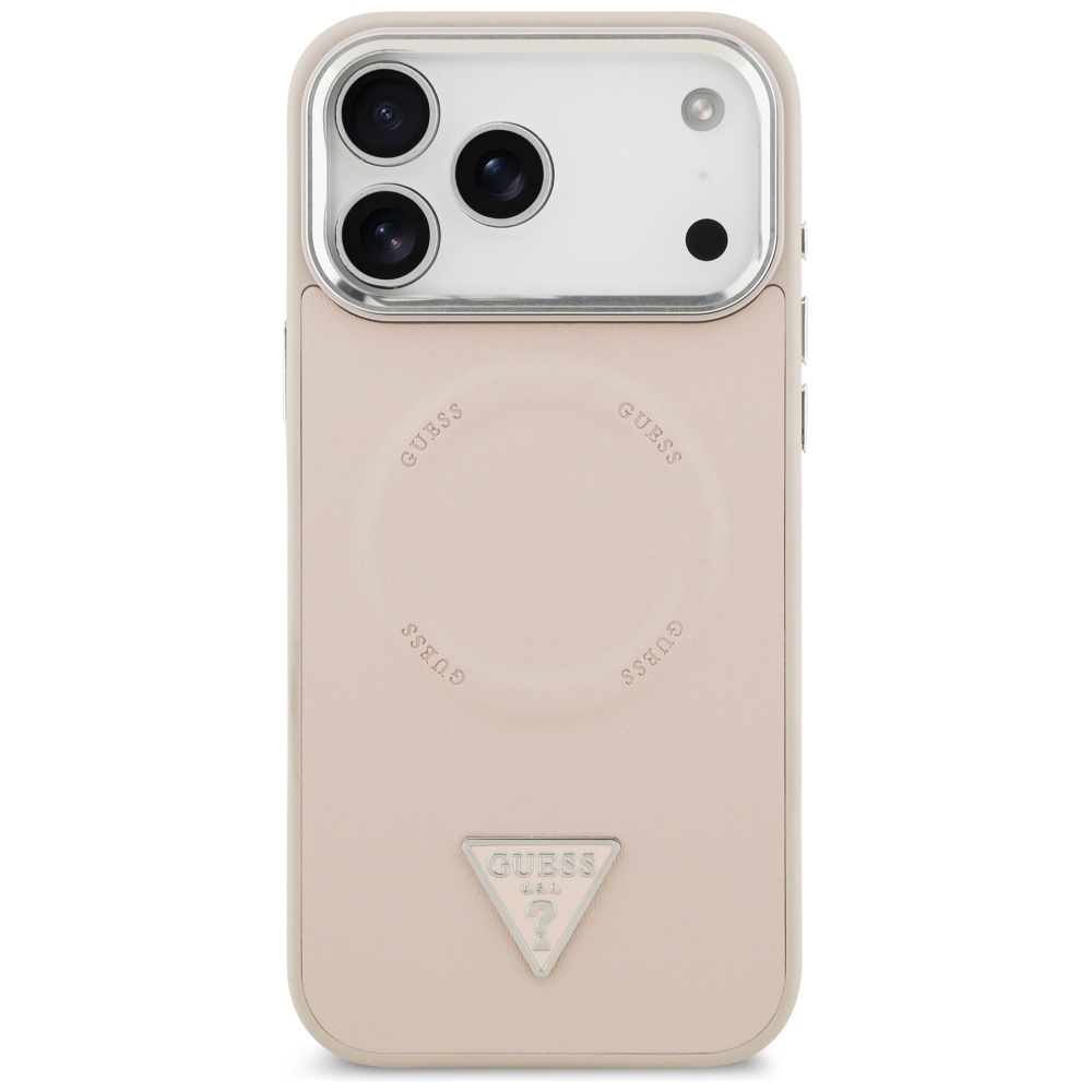 Guess MagSafe dėklas iPhone 17 Pro – rožinis