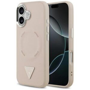 Guess Triangle Logo MagSafe dėklas iPhone 17 - rožinė