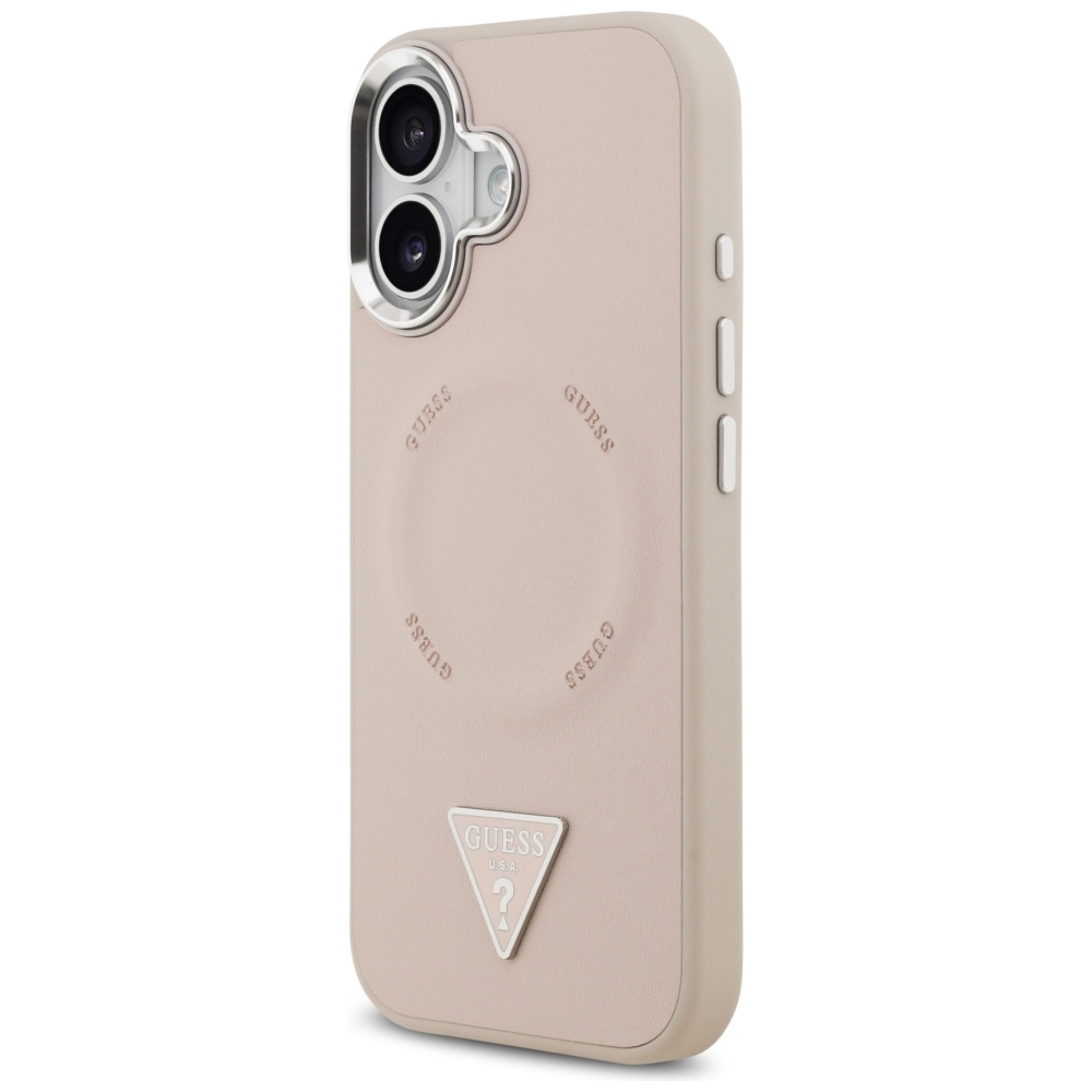Guess Triangle Logo MagSafe dėklas iPhone 17 - rožinė