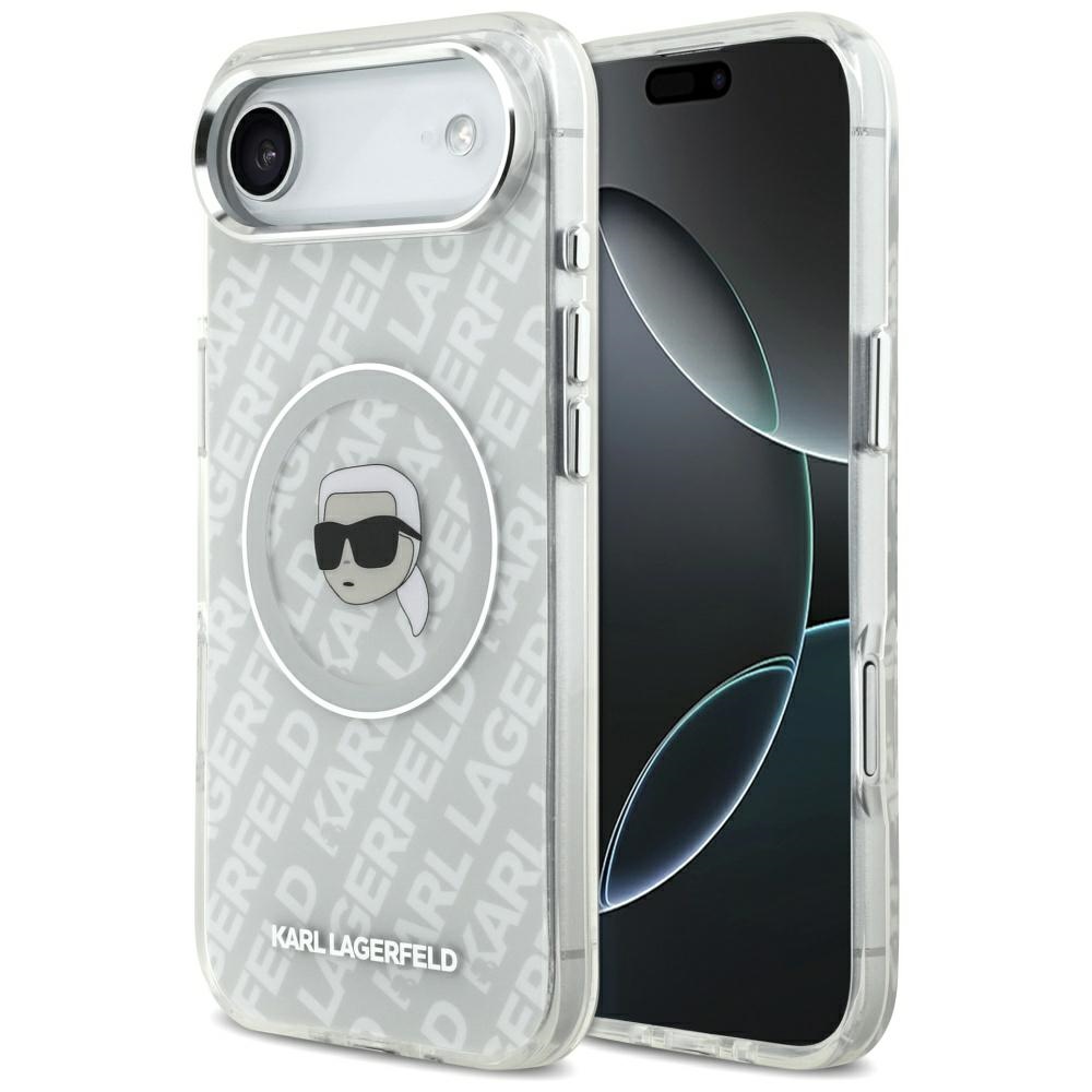 Karl Lagerfeld IML Karl Head Logo MagSafe iPhone Air dėklas - Pilka