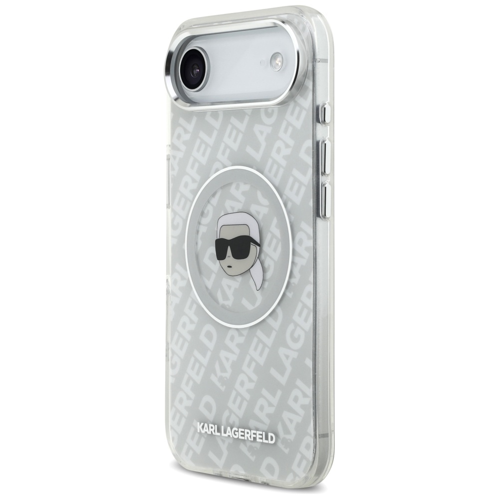 Karl Lagerfeld IML Karl Head Logo MagSafe iPhone Air dėklas - Pilka