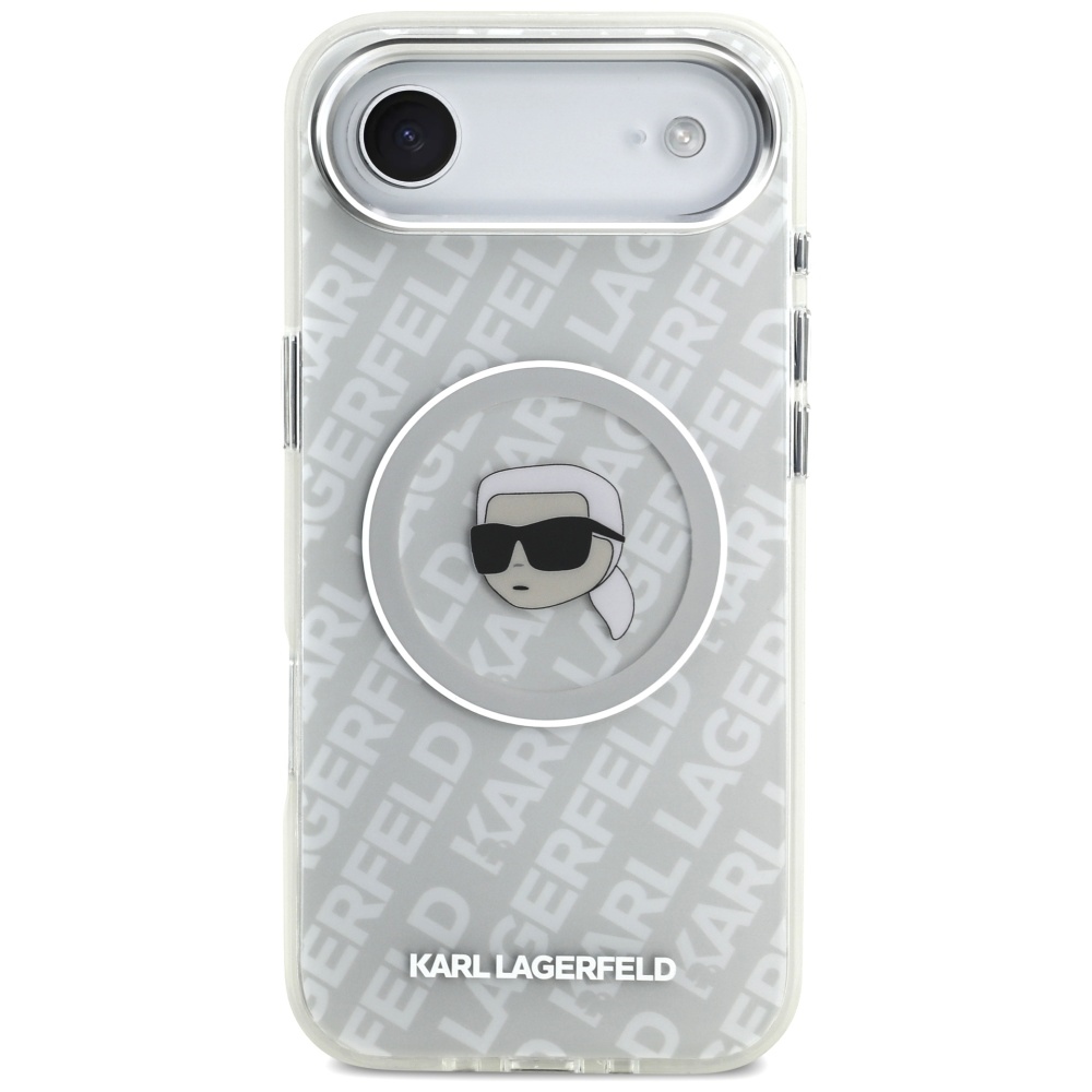 Karl Lagerfeld IML Karl Head Logo MagSafe iPhone Air dėklas - Pilka
