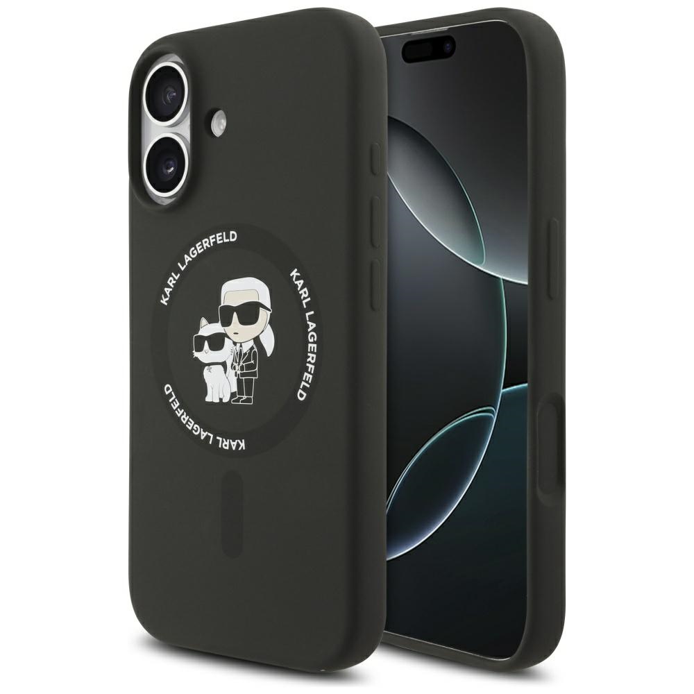 Karl Lagerfeld MagSafe dėklas iPhone 17 – juodas