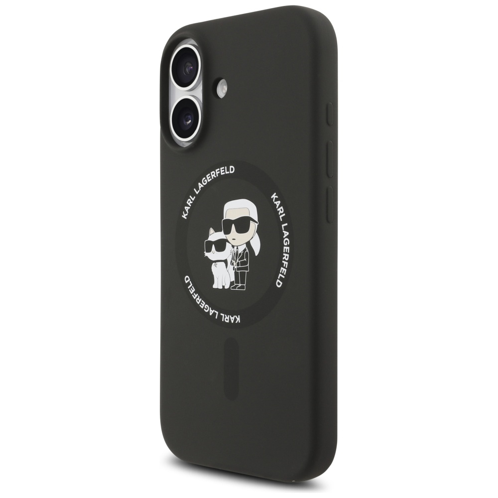 Karl Lagerfeld MagSafe dėklas iPhone 17 – juodas