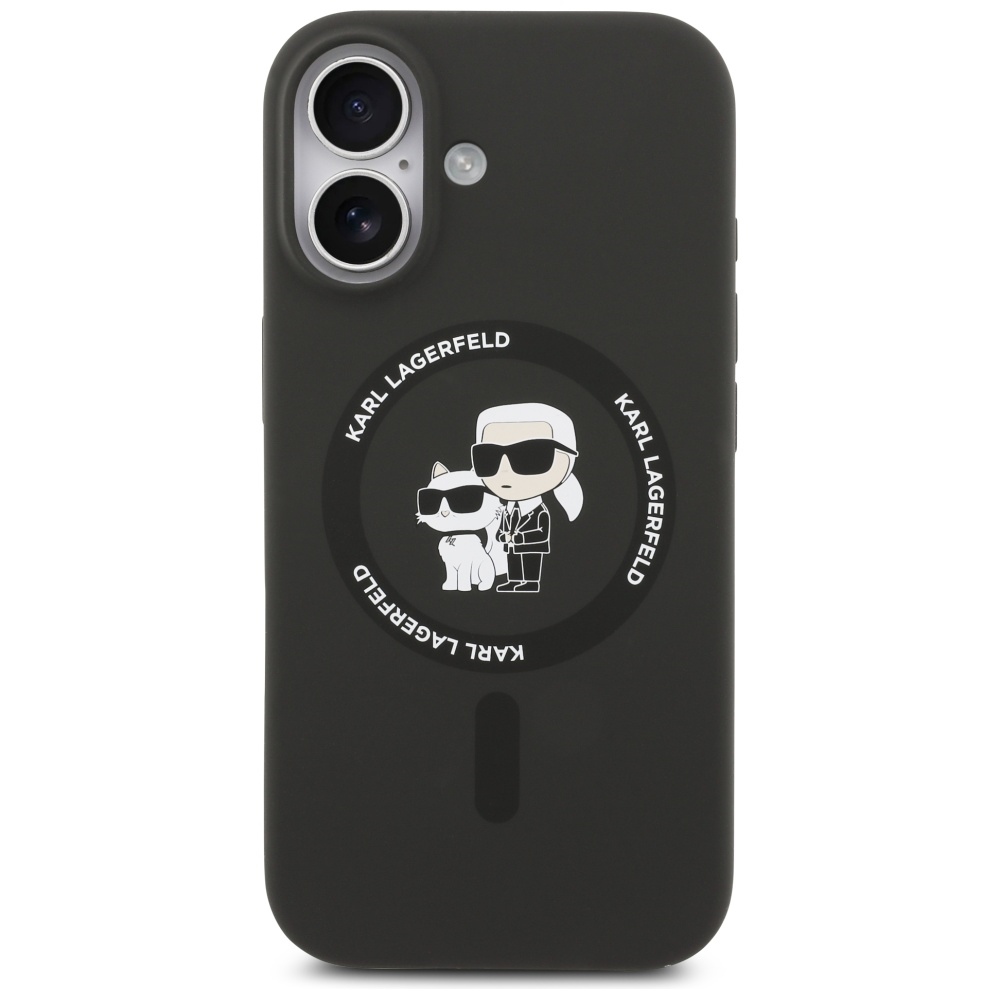 Karl Lagerfeld MagSafe dėklas iPhone 17 – juodas