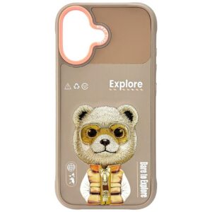 Nimmy Cool&Cute 2.0 Bear dėklas, skirtas iPhone 17 – Smėlio