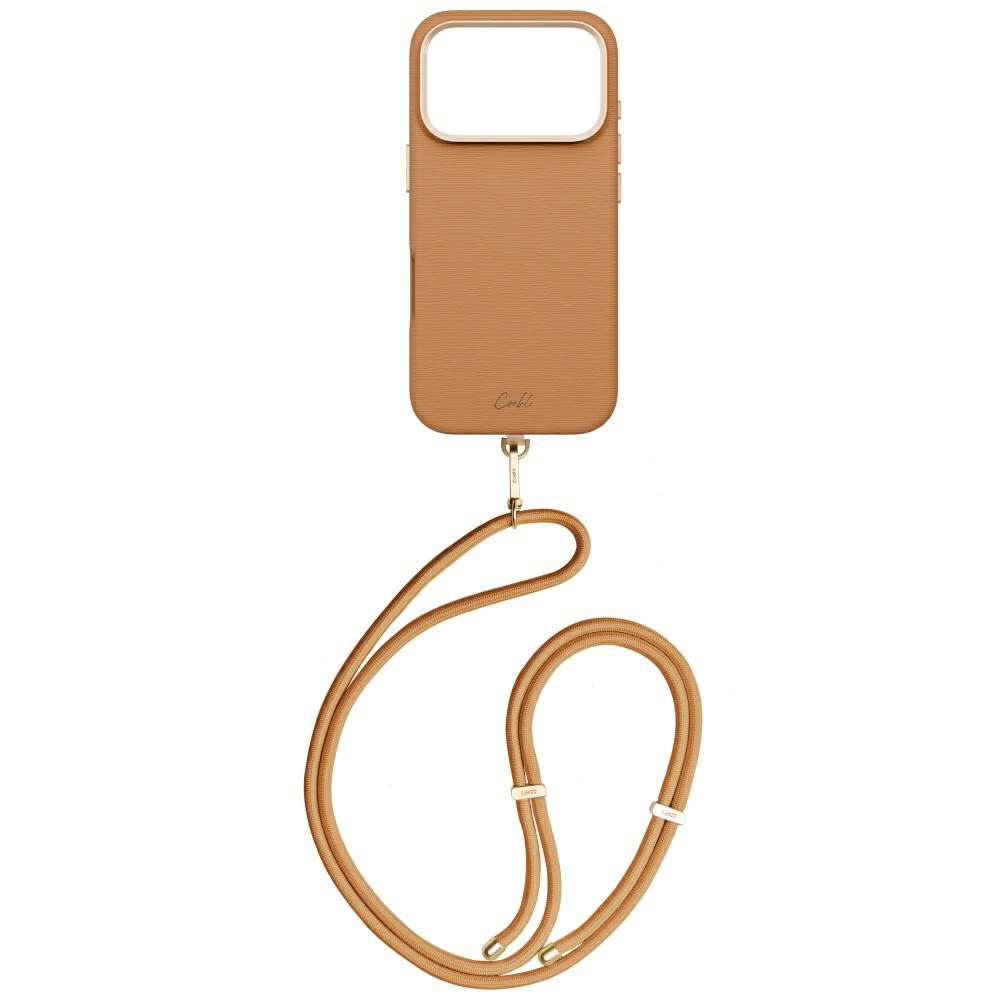 Uniq Coehl Mirelle magnetinis dėklas iPhone 17 Pro – rudas
