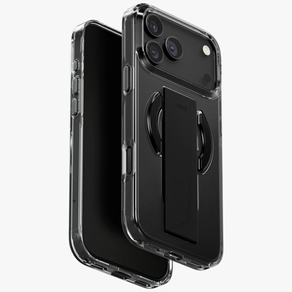 Uniq Heldro Air dėklas iPhone 17 Pro Max su Magclick – juodas