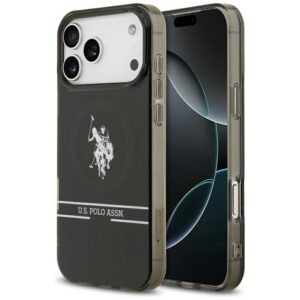 U.S. Polo MagSafe dėklas iPhone 17 Pro Max – juodas