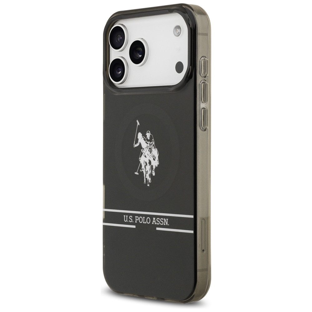 U.S. Polo MagSafe dėklas iPhone 17 Pro Max – juodas