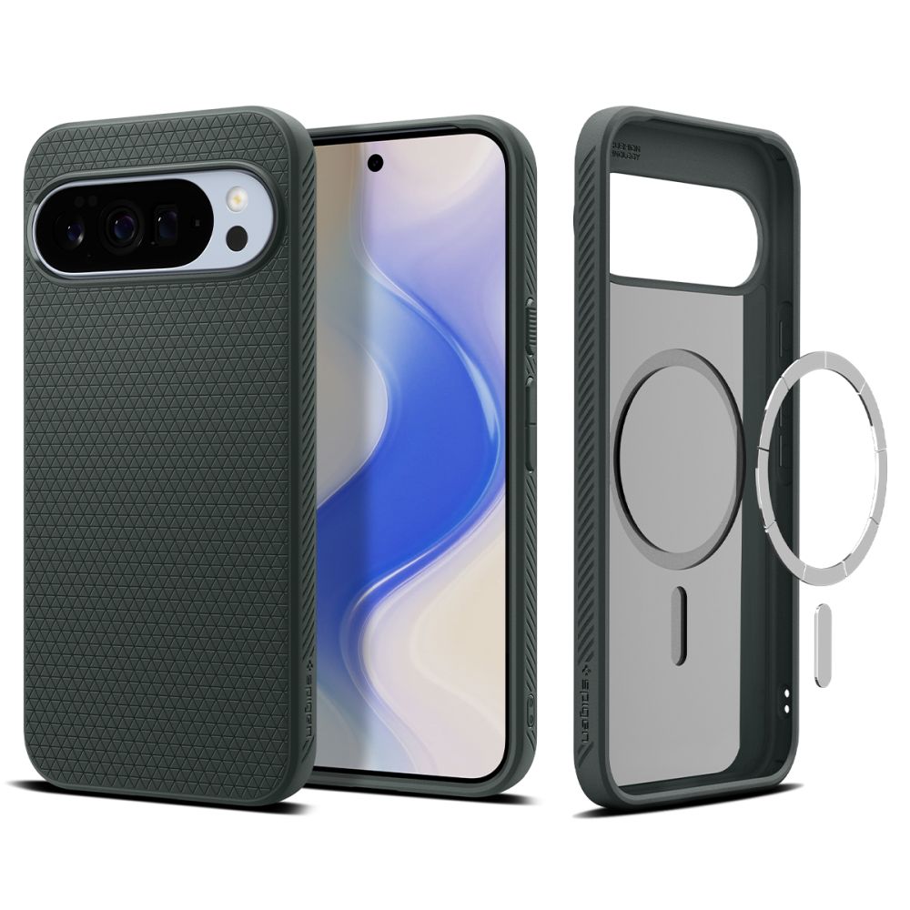 Dėklas Spigen Liquid Air Mag Google Pixel 10 Pro XL, tamsiai žalias