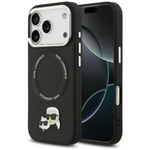 Karl Lagerfeld Karl & Choupette MagSafe dėklas iPhone 17 Pro – juodas