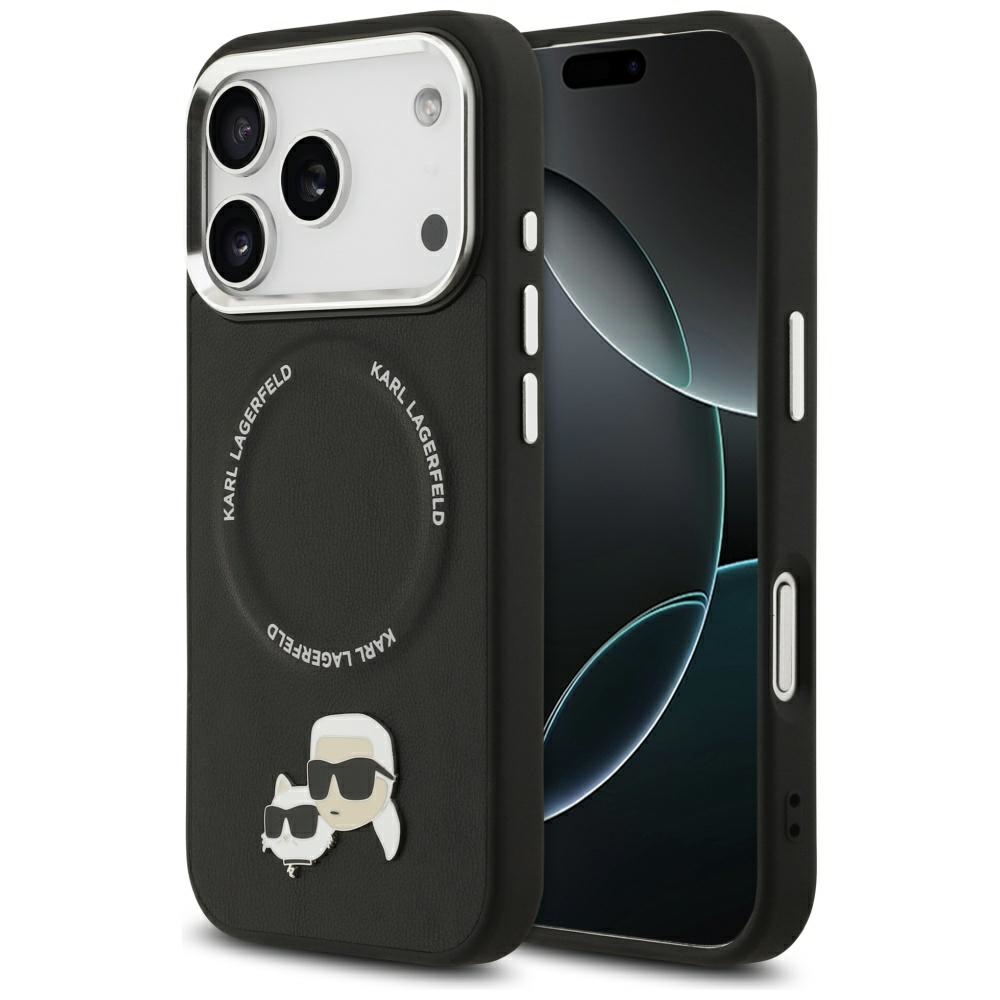 Karl Lagerfeld Karl & Choupette MagSafe dėklas iPhone 17 Pro – juodas