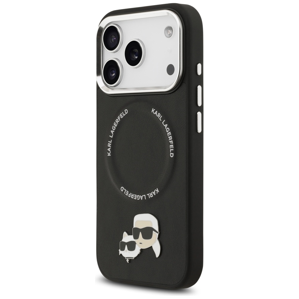 Karl Lagerfeld Karl & Choupette MagSafe dėklas iPhone 17 Pro – juodas
