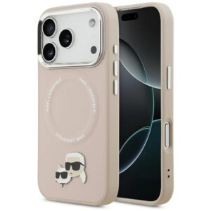 Karl Lagerfeld MagSafe dėklas iPhone 17 Pro – rožinis