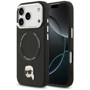 Karl Lagerfeld MagSafe dėklas iPhone 17 Pro – juodas