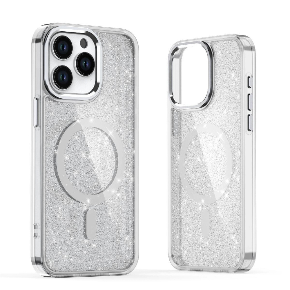 Glitter Case skirtas Samsung Galaxy S26 Ultra, MagSafe Suderinamas - White