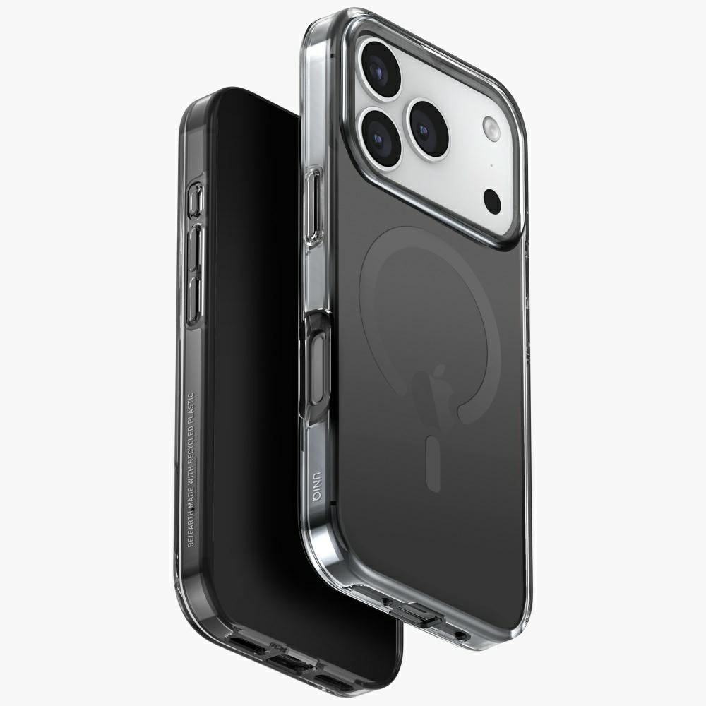 Uniq Clario MagClick dėklas iPhone 17 Pro – juodas