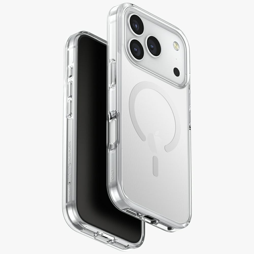 Uniq Clario MagClick dėklas iPhone 17 Pro – skaidrus