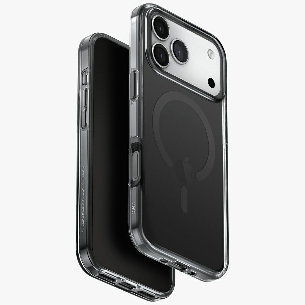 Uniq Clario MagClick dėklas iPhone 17 Pro Max – juodas