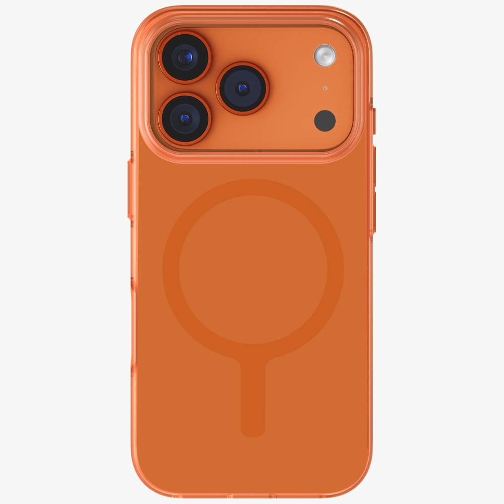 Uniq Clario MagClick MagSafe dėklas iPhone 17 Pro – oranžinis