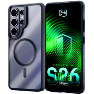 3mk Satin Armor MagCase, skirtas Samsung Galaxy S26 Ultra - Transparent Black