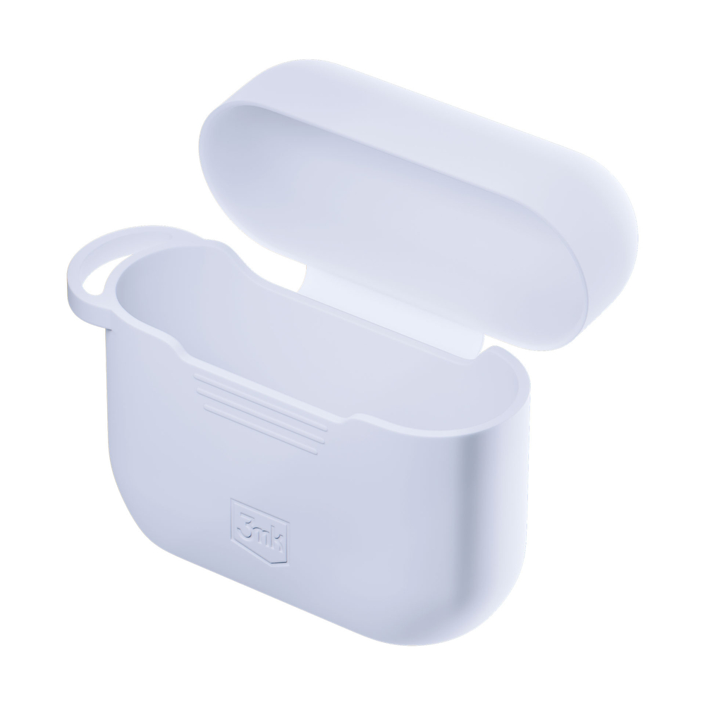 Silikoninis 3mk dėklas AirPods Pro 3 – baltas