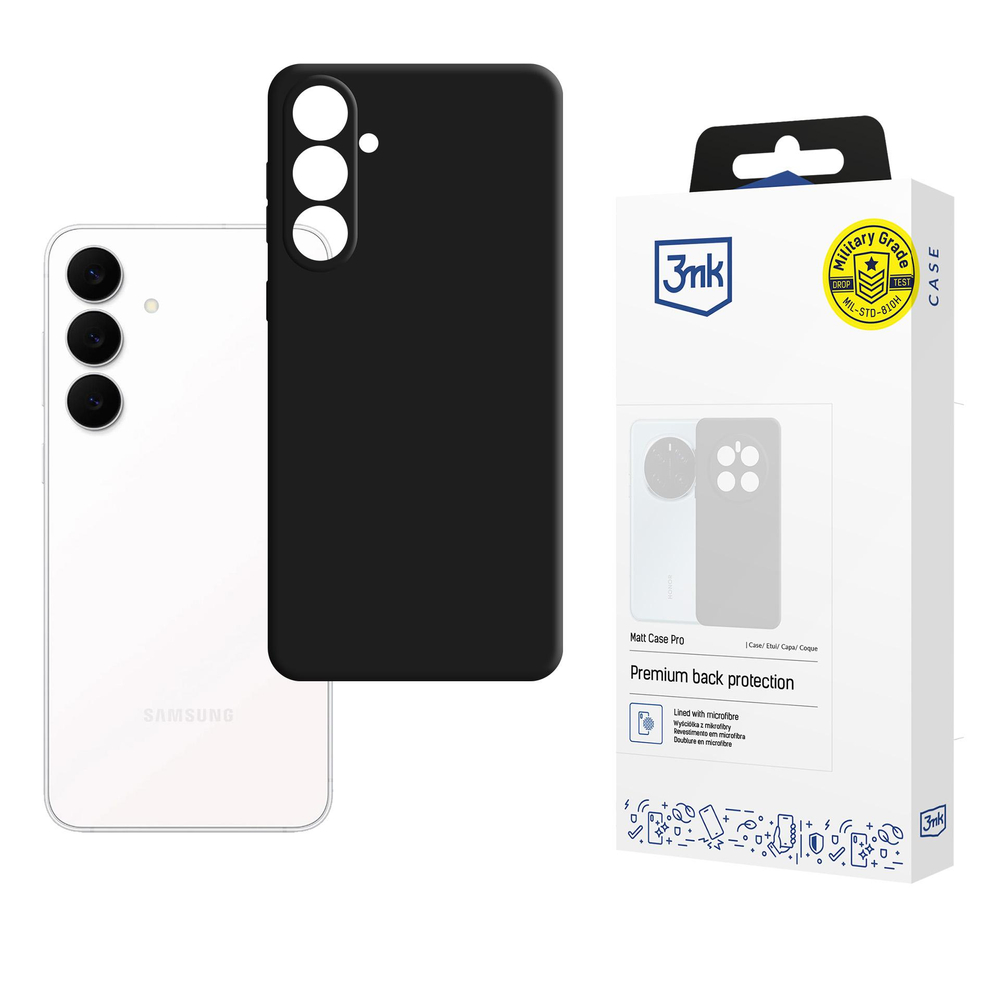 3mk Matt Case Pro dėklas Samsung Galaxy S25 FE – juodas