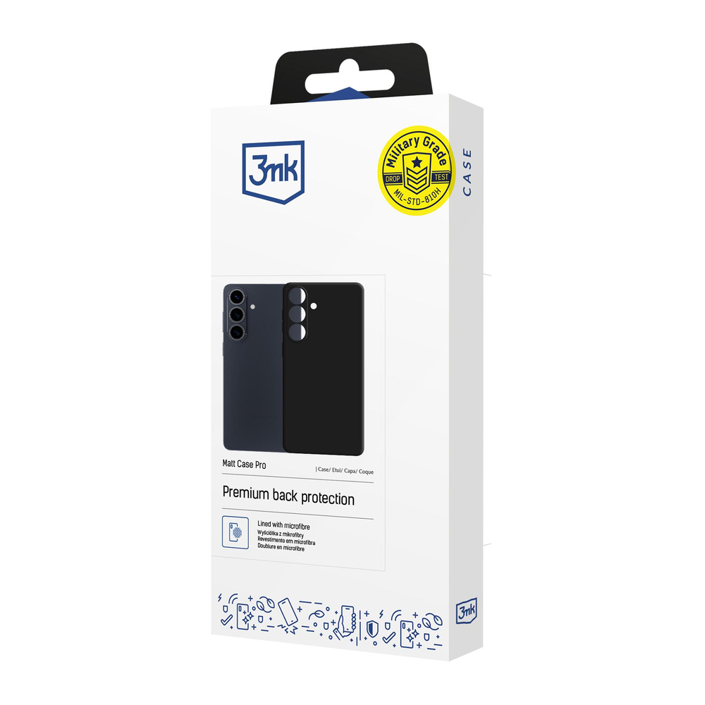 3mk Matt Case Pro, skirtas Samsung Galaxy S26 Pro - Matte Black