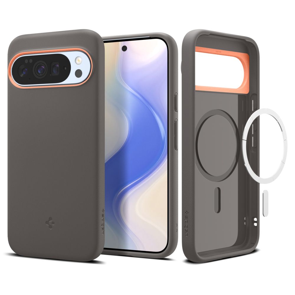 Dėklas Spigen Nano Pop Mag MagSafe Google Pixel 10 Pro XL, papajos ir pilkos spalvos