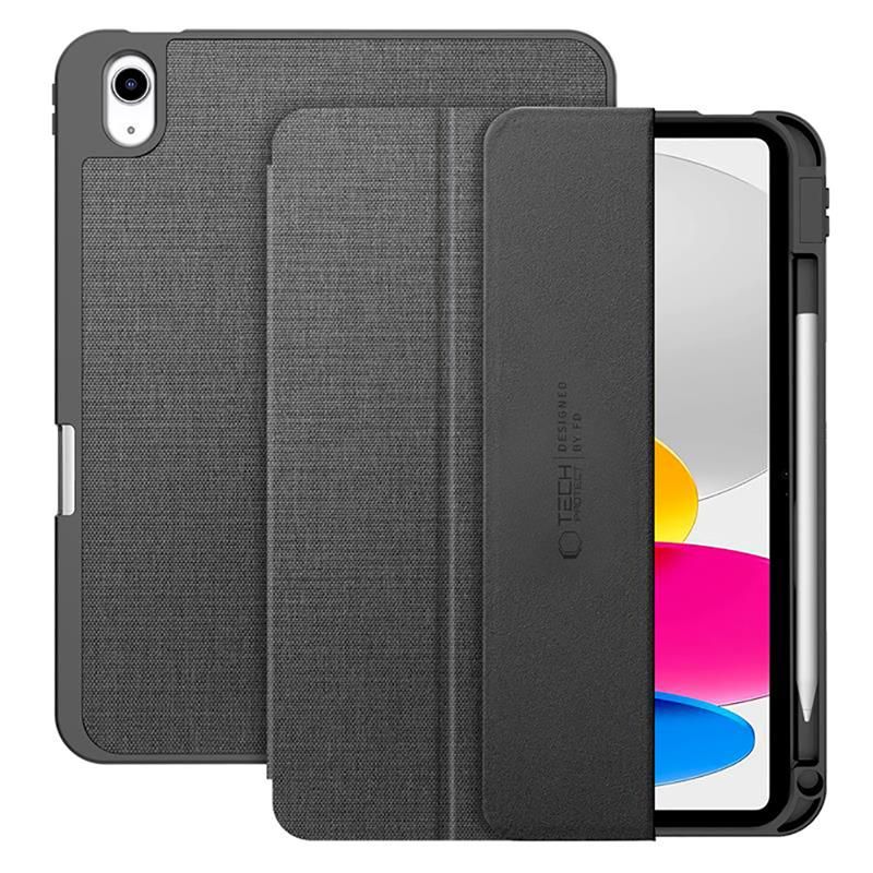 Dėklas Tech-Protect SC Pen Canvas iPad 10.9" (10 / 2022) / 11" (2025), tamsiai pilkas