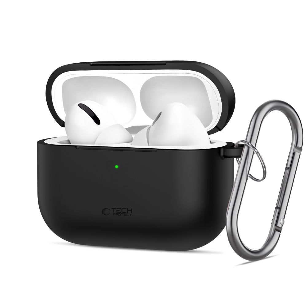 Dėklas Tech-Protect Silicone Hook Apple AirPods Pro 3, juodas