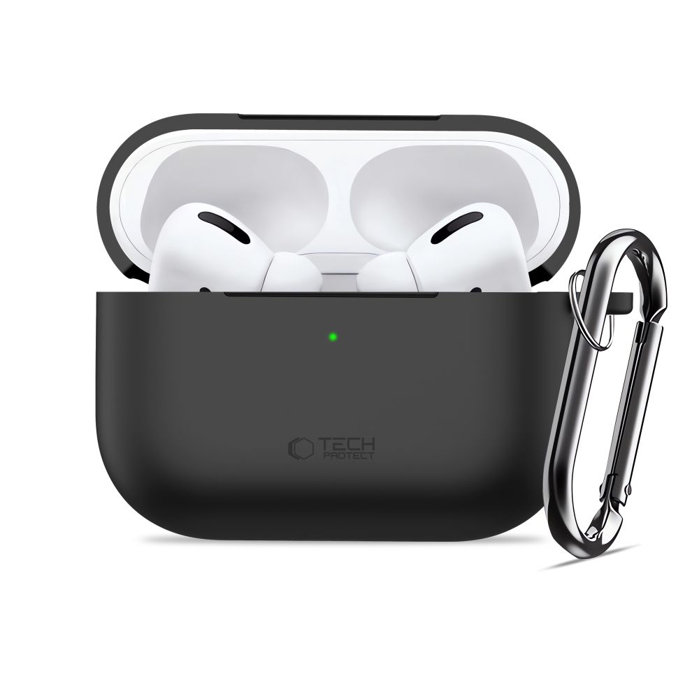 Dėklas Tech-Protect Silicone Hook Apple AirPods Pro 3, juodas