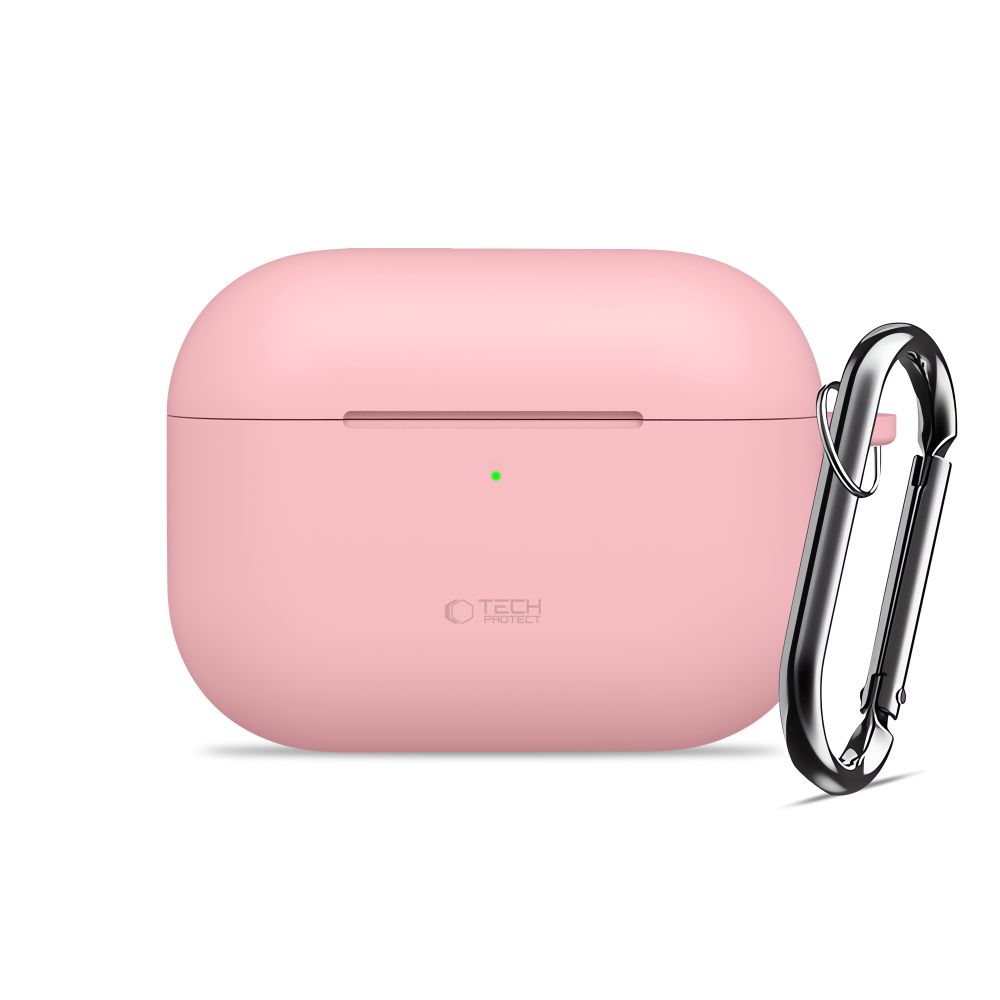 Dėklas Tech-Protect Silicone Hook Apple AirPods Pro 3, dulkėtai rožinis