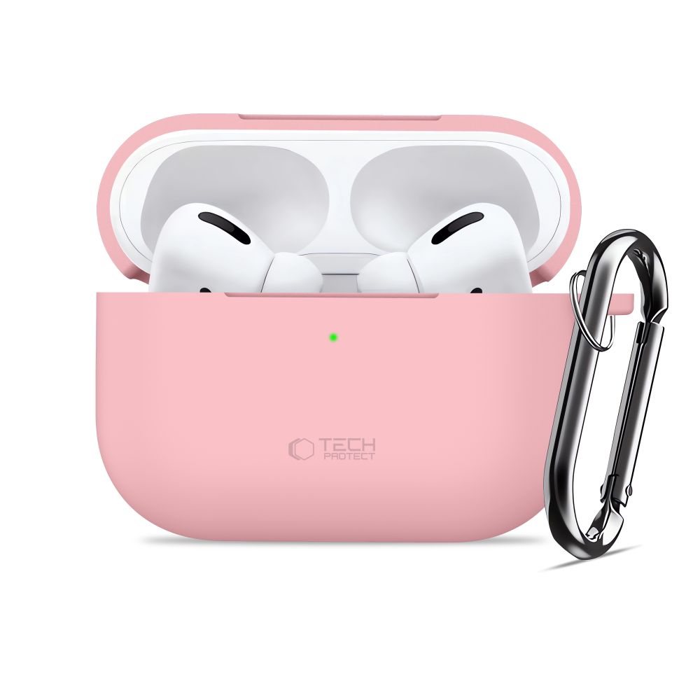 Dėklas Tech-Protect Silicone Hook Apple AirPods Pro 3, dulkėtai rožinis