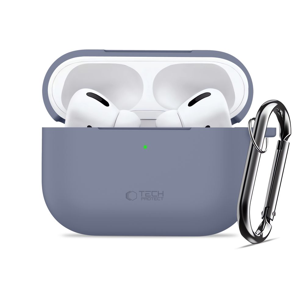Dėklas Tech-Protect Silicone Hook Apple AirPods Pro 3, šviesiai mėlynas