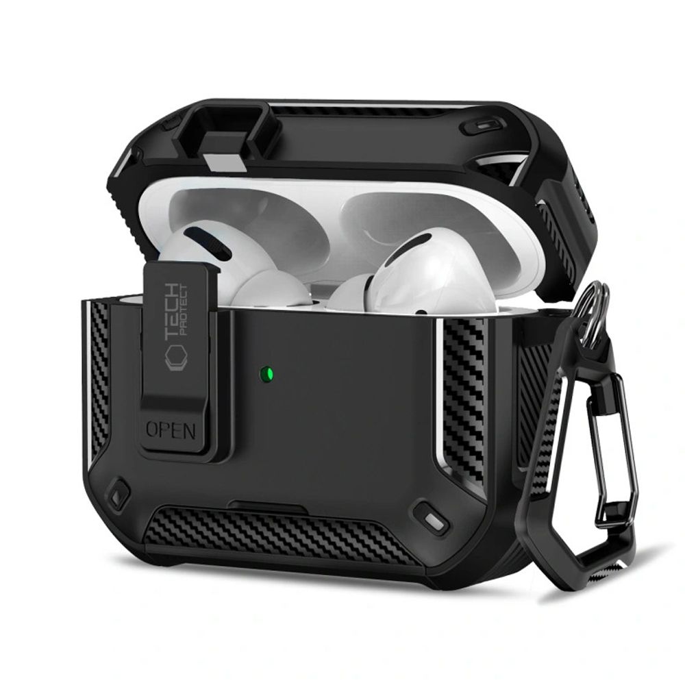 Dėklas Tech-Protect Carbonox MagSafe Apple AirPods Pro 3, juodas