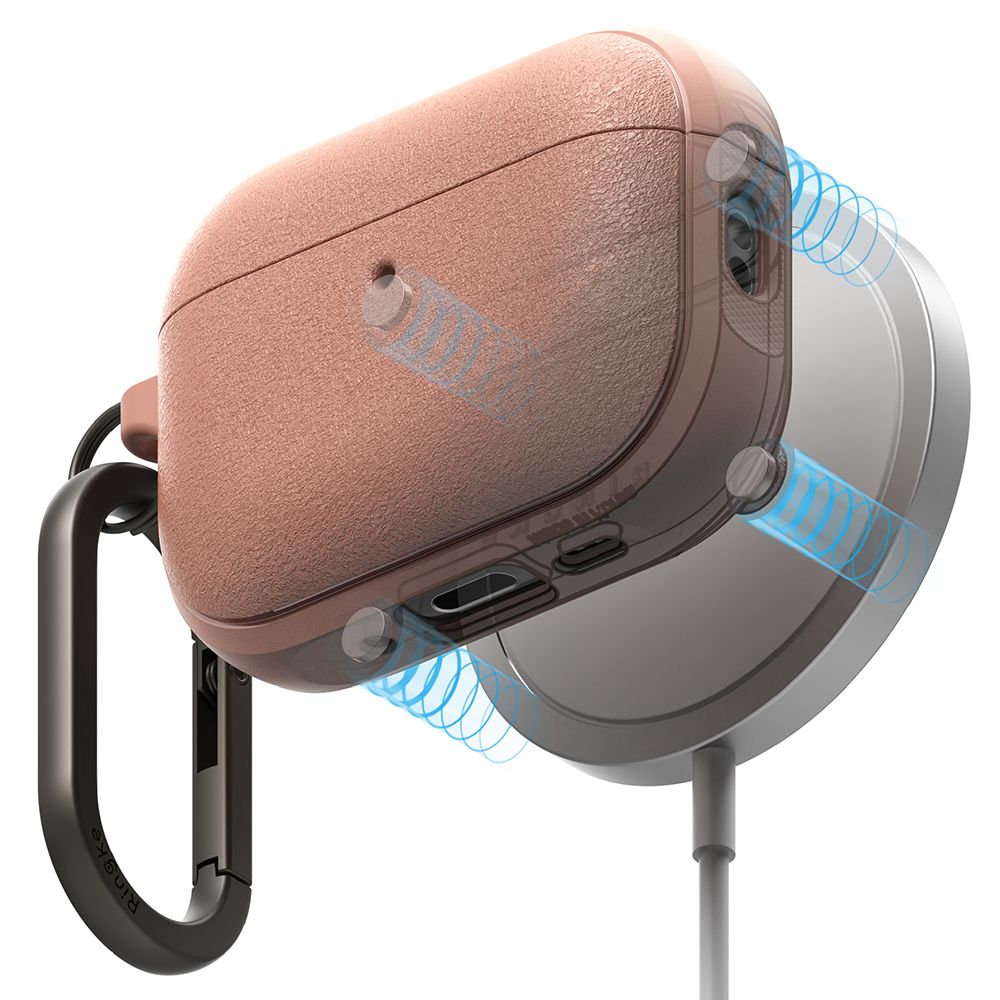Dėklas Ringke Onyx Magnetic MagSafe Apple AirPods Pro 3, koralų spalvos