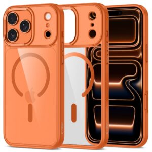 Dėklas iPhone 17 Pro Tech-Protect MagMat MagSafe, kosminis oranžinis/skaidrus
