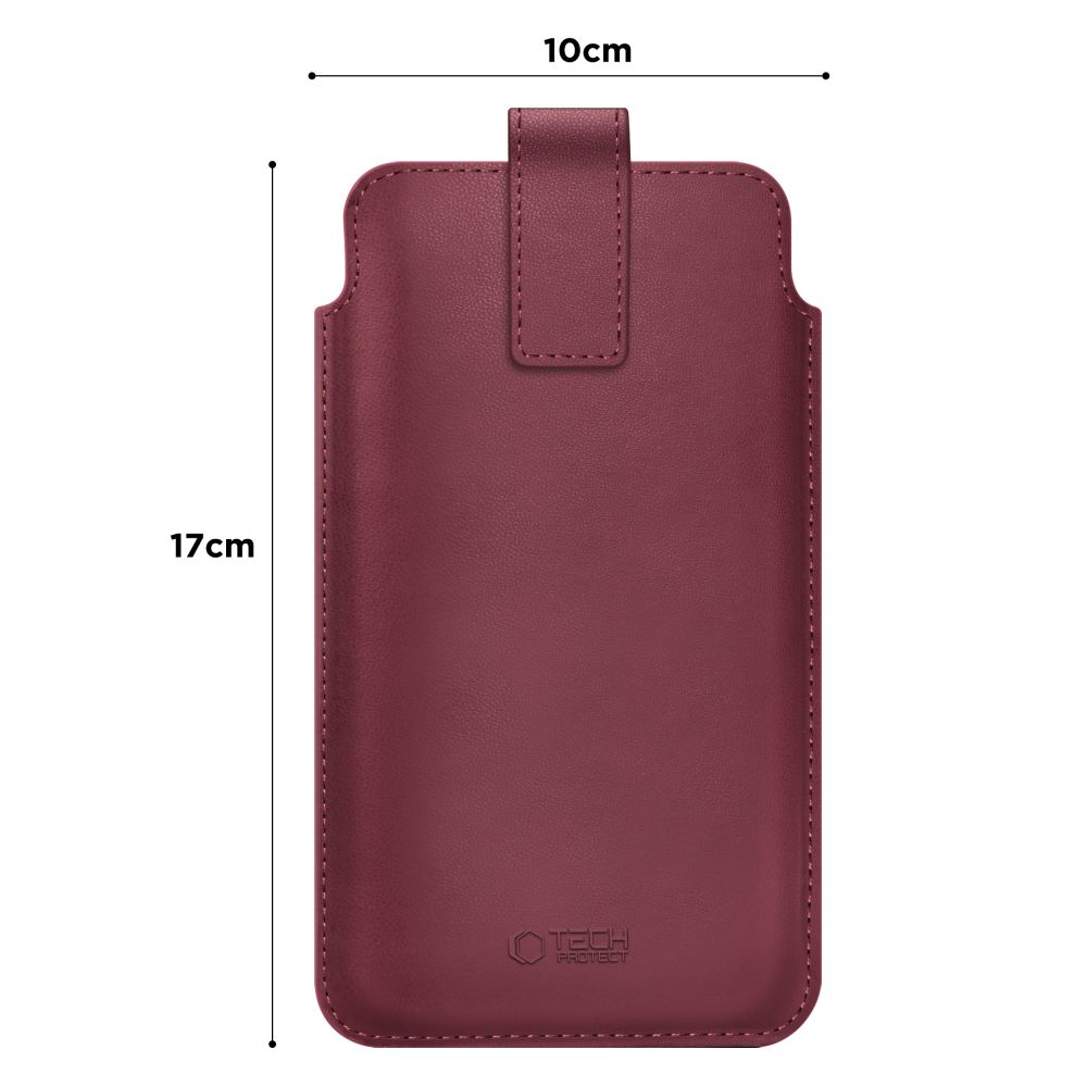Dėklas Tech-Protect SM65 universalus telefonams 6.0-6.9 colio, vyšninis