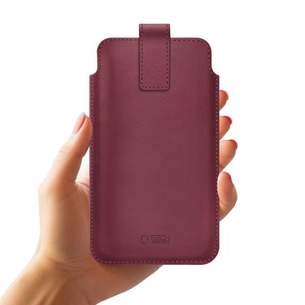 Dėklas Tech-Protect SM65 universalus telefonams 6.0-6.9 colio, vyšninis