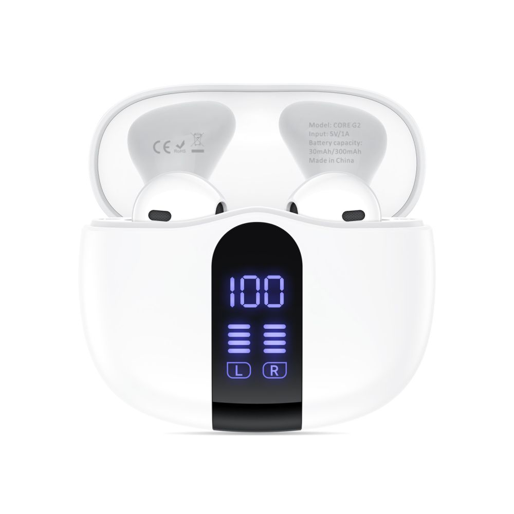 Ausinės Tech-Protect UltraBoost TWS Earphone Core G2, baltos