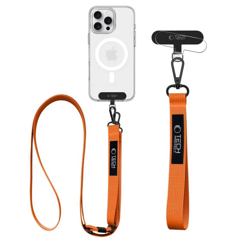 Dirželis Tech-Protect C6S Rope Crossbody, kosminė oranžinė