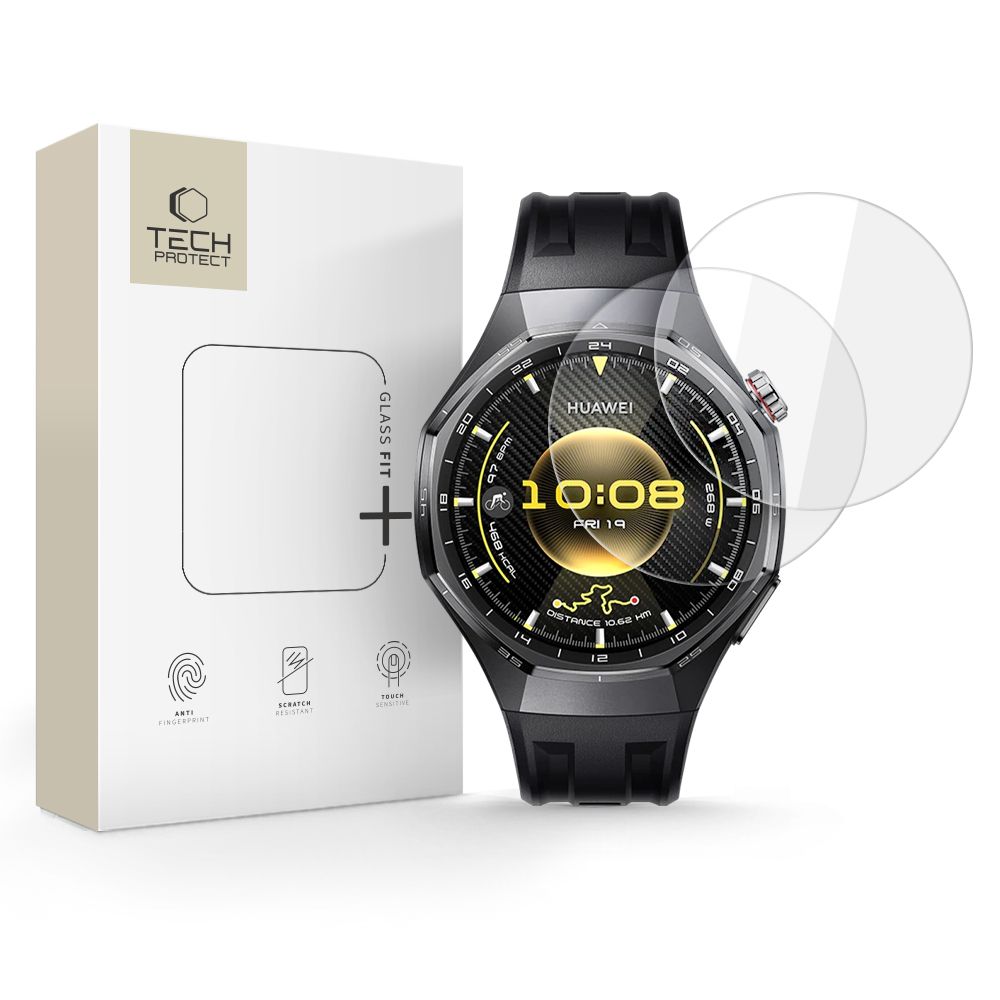 Apsauginis stiklas Tech-Protect Glass Fit+ Huawei Watch GT 6 Pro (46 mm), skaidrus, 2 vnt.
