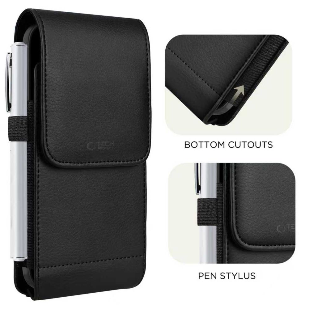 Dėklas Tech-Protect SM75, universalus 5.8-6.8 col., juodas