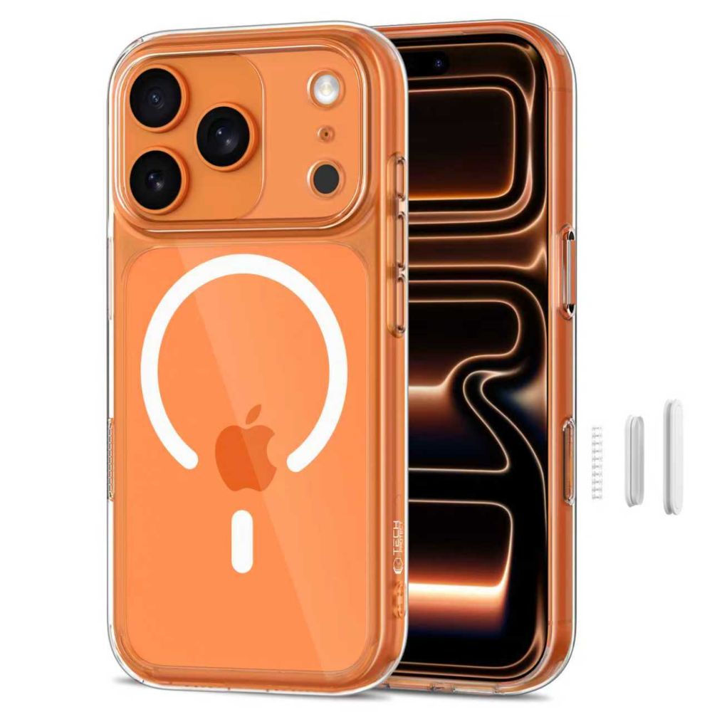 Dėklas Tech-Protect Magpeak MagSafe CC iPhone 17 Pro Max, skaidrus