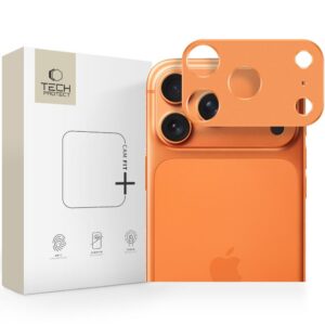 Kameros apsauginis stiklas Tech-Protect Camalloy Fit+ iPhone 17 Pro, kosminė oranžinė
