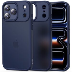 Dėklas Tech-Protect Magmat iPhone 17 Pro Max, matinis tamsiai mėlynas